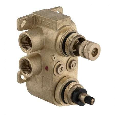 Vado Component Kits concealed thermostatic shower valve with durable brass construction and functional design