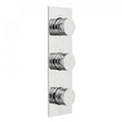 Vado Omika Two Outlet Three Handle Vertical Chrome Thermostatic Shower Valve