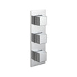 Vado Tablet Notion 3 Outlet Thermostatic Shower Valve with All-Flow Function - Polished Chrome - TAB-128/3-NOT-C/P