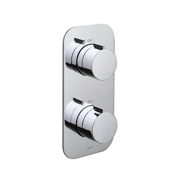 Vado Tablet Altitude 2 Outlet Thermostatic Shower Valve with All-Flow Function - Polished Chrome - TAB-148/2-ALT-C/P