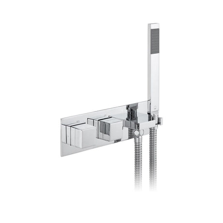 Vado Tablet Io Notion 2 Outlet Thermostatic Shower Valve with All-Flow and Integrated Mini Kit - Polished Chrome - TAB-148/2WO-NOT-CP