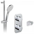 Vado 2 Handle 1 Outlet concealed thermostatic shower valve package in chrome with handheld showerhead and mounting bracket