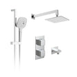 Vado Tablet Notion 2 Outlet Thermostatic Shower Set with Riser Rail - Chrome - TAB-1720/NOT-ORA-CP
