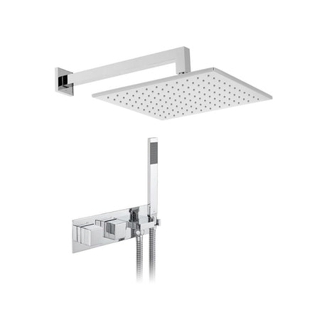 Vado Tablet Notion Vertical Thermostatic Valve With Head And Shower Kit - Chrome - TAB-1721/WO-NOT-CP