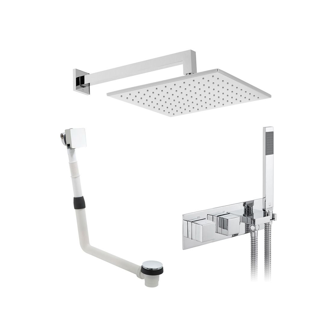 Vado Tablet Notion 3 Outlet Thermostatic Shower Set - Chrome - TAB - 1753/WO - NOT - CP - TAP 'N' SHOWER