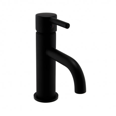 Kartell Nero Round Mono Basin Mixer Tap - Matt Black - TAP150NR