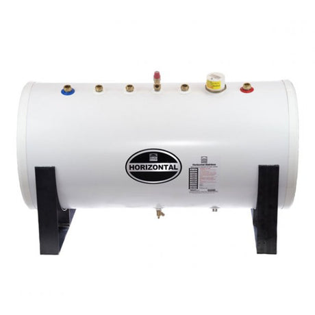 Telford Tempest Unvented Stainless Steel 300 Litre Horizontal Indirect Hot Water Cylinder - White - TSMI300H