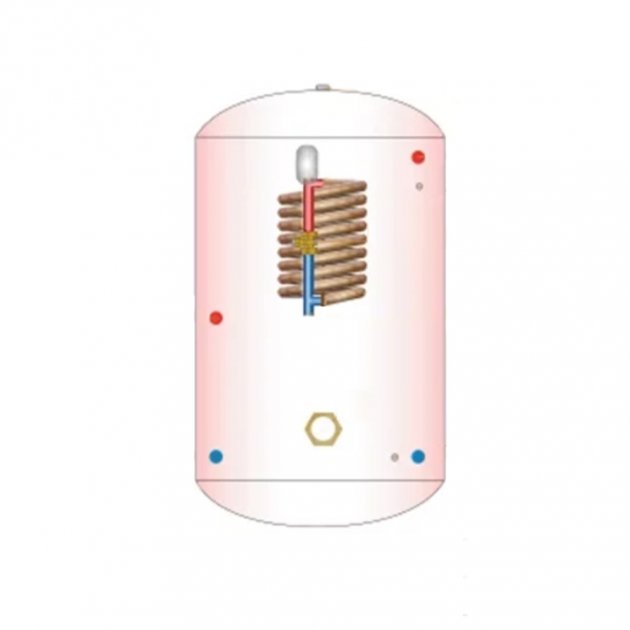 Telford Tristar Thermal Store 1000mm x 450mm Sealed System Vertical Copper Cylinder - 135 Litre - Blue - TSS135/1231