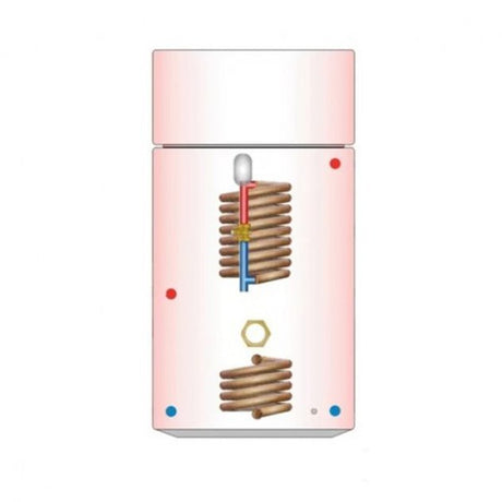 Telford Tristar Thermal Store 1400mm x 450mm Vented Sealed Boiler Coil Combination Copper Cylinder - 144 Litre - Blue - TSC144/4012