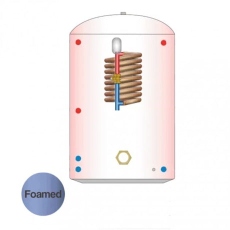 Telford Tristar Thermal Store 1800mm x 450mm Open-Vented Copper Cylinder - 250 Litre - Blue - TSV250/1615