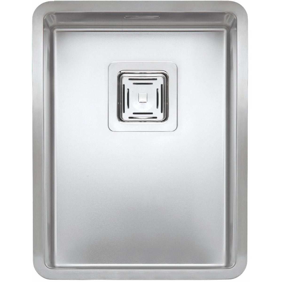 Reginox Stainless Steel Texas 30x40 Elite integrated kitchen sink with smooth satin finish and square waste