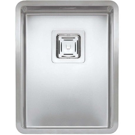 Reginox Stainless Steel Texas 30x40 Elite integrated kitchen sink with smooth satin finish and square waste