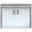 Reginox Stainless Steel Texas 50x40 Elite integrated kitchen sink with square basket strainer and matt inox finish