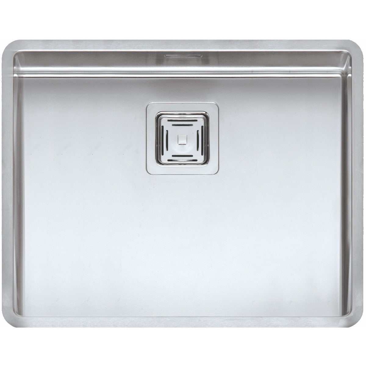 Reginox Stainless Steel Texas 50x40 Elite integrated kitchen sink with square basket strainer and matt inox finish
