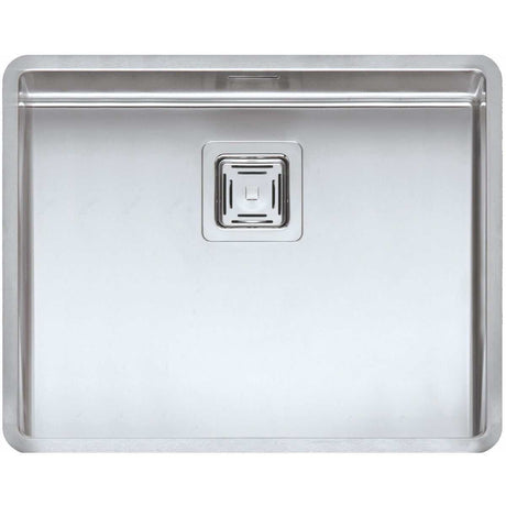 Reginox Stainless Steel Texas 50x40 Elite integrated kitchen sink with square basket strainer and matt inox finish
