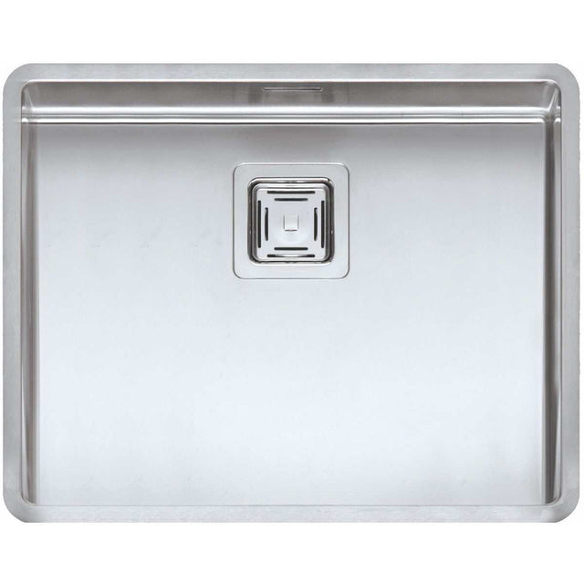 Reginox Stainless Steel Texas 50x40 Elite integrated kitchen sink with square basket strainer and matt inox finish