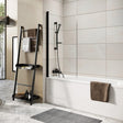 Scudo Thalia Single Panel Bathscreen 8mm - Black - THALIASINGLEBLK