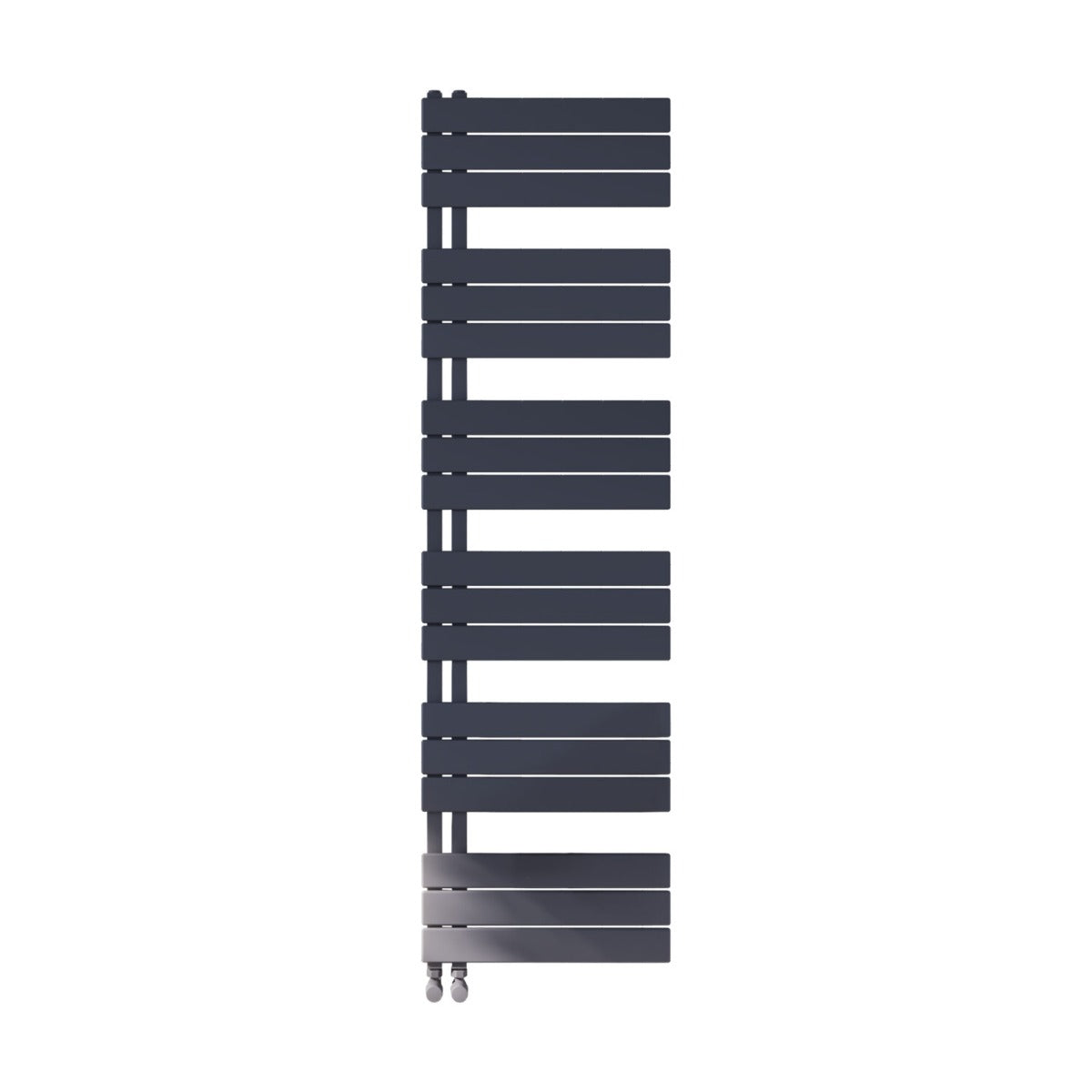 Scudo Thames Designer Towel Radiator 500x1640mm - Carbon Anthracite - THAM1640-500-A