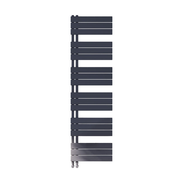 Scudo Thames Designer Towel Radiator 500x1640mm - Carbon Anthracite - THAM1640-500-A