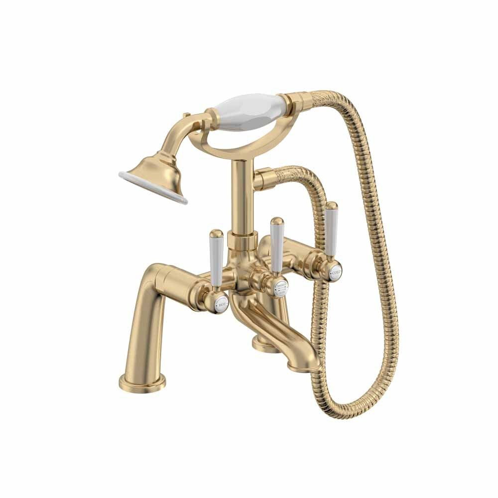 Tavistock Lansdown Bath Shower Mixer - Brushed Brass - TLD4204