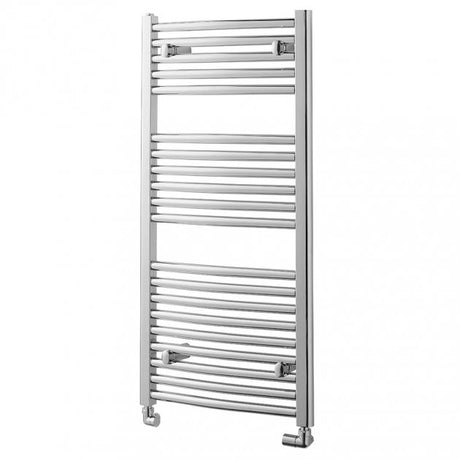 Towelrads Pisa Curved Heated Towel Rail 1000mm High x 500mm Wide - Chrome - 140045