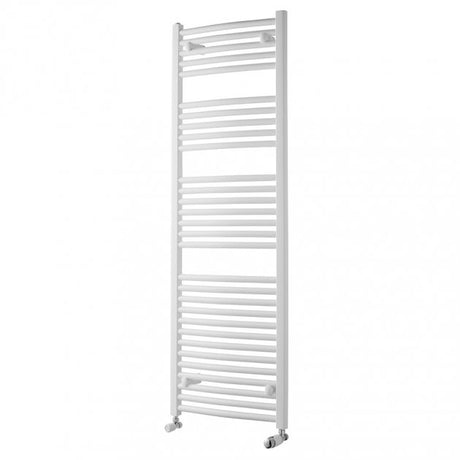 Towelrads Pisa Curved Heated Towel Rail 1500mm High x 400mm Wide - White - 160025