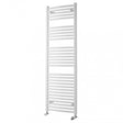 Towelrads Pisa Curved Heated Towel Rail 1500mm High  x 450mm Wide - White - 160026