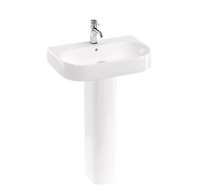 Britton Trim 1 Tap Hole Basin 600mm - White Gloss - TRIM.004