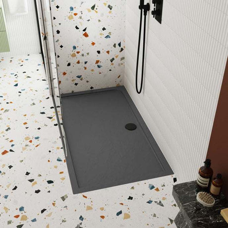 Nuie Slate Grey Trays Contemporary Rectangular Shower Tray 1500x700mm - TR71041