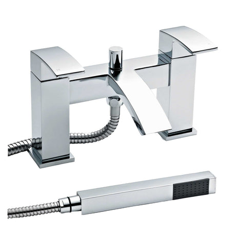 Nuie Pillar Mounted Vibe Bath Shower Mixer Tap - Chrome - TSI304
