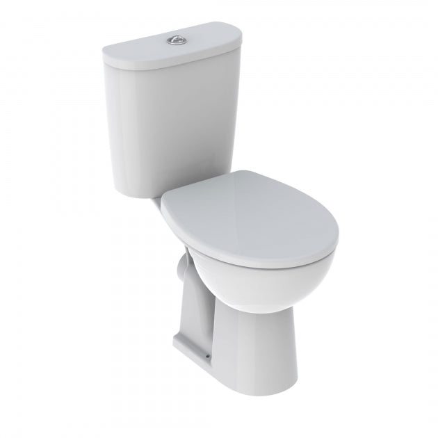Twyford Alcona Close Coupled Toilet Vertical Outlet Push Button Cistern Standard Seat - White - AR1248WH