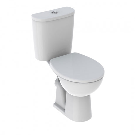 Twyford Alcona Rimless Close Coupled Pan with Push Button Cistern Excluding Seat - White - AR2346WH