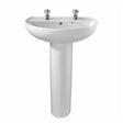 Twyford Alcona 2 Tap Washbasin 500×410 - AR4112WH - TAP 'N' SHOWER