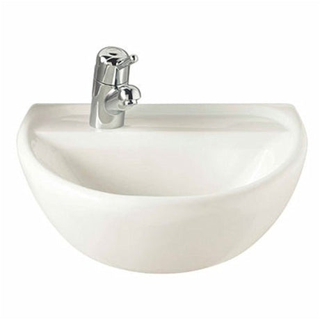 Twyford Sola 1 Tap Left Hand Medical Washbasin 500×400 - White - SA4256WH - TAP 'N' SHOWER
