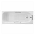 Twyford Shallow 2 Tap Slip Resist with Grips Bath 1700×700 - White - SB1772WH - TAP 'N' SHOWER