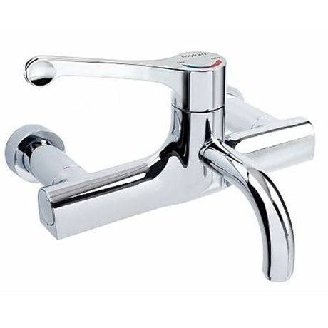 Twyford Sola Thermostatic Surgeons Wall Mixer Lever Tap Fixed Spout - Chrome - SF1131CP