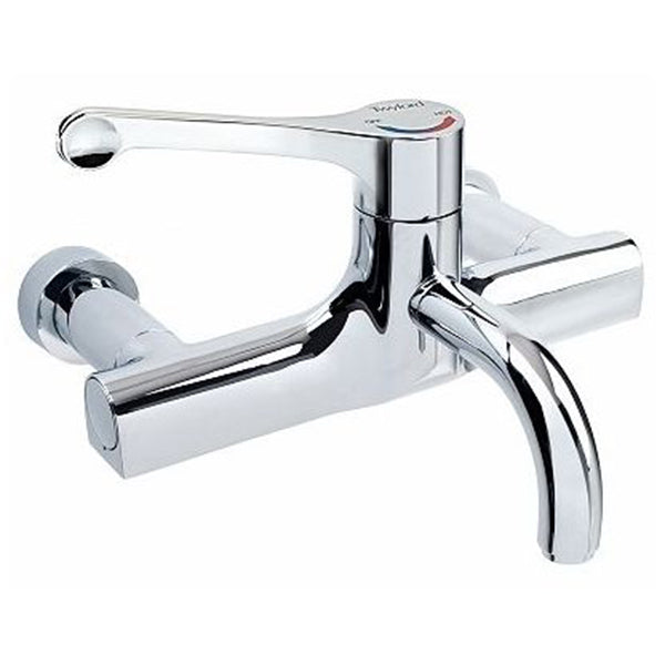 Twyford Sola Thermostatic Surgeons Wall Mixer Lever Tap Detachable Spout - Chrome - SF1132CP