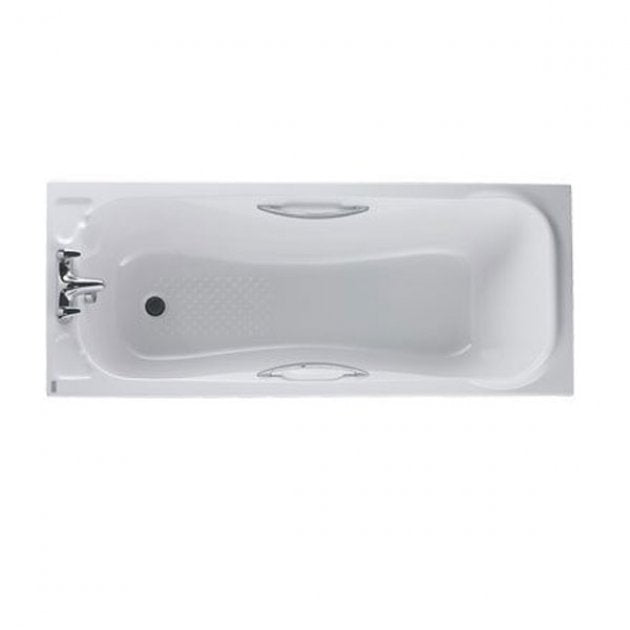 Twyford Signature Bath No Tap with Grips 1700×700 - SE8520WH - TAP 'N' SHOWER