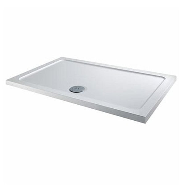 Twyford Shower Tray Rectangle Flat Top 900×760 - White - TR6331WH