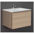 Rak Joy Uno Wall Hung Vanity Unit 600mm - Scandinavian Oak - UNOWH060SOK