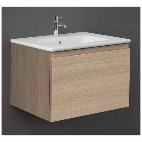 Rak Joy Uno Wall Hung Vanity Unit 600mm - Scandinavian Oak - UNOWH060SOK