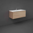 Rak Joy Uno Wall Hung Vanity Unit 1000mm - Scandinavian Oak - UNOWH100SOK
