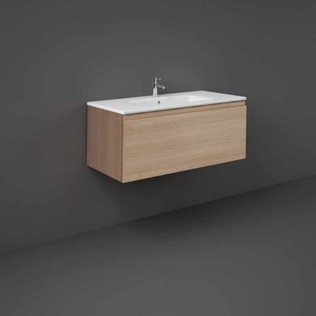 Rak Joy Uno Wall Hung Vanity Unit 1000mm - Scandinavian Oak - UNOWH100SOK