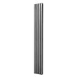 Ultraheat Linear Single Designer Vertical Radiator, 1800mm High x 480mm Wide -  Grey Black - LS1809B