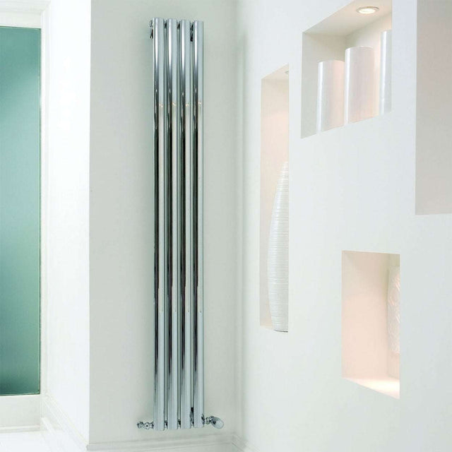 Ultraheat Sofi Single Designer Vertical Radiator, 2000mm H x 239mm W,Chrome