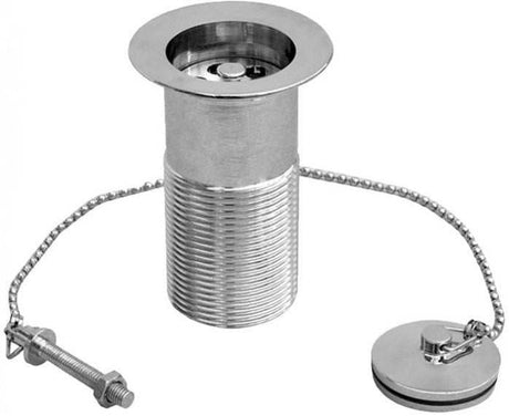 Embrass Peerless Unslotted Basin Waste Complete With Plug and Chain - 