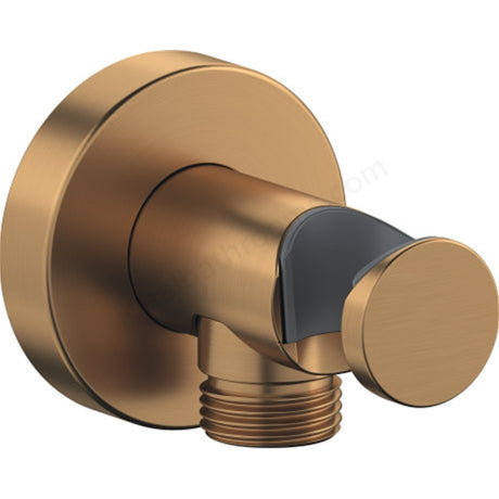 Duravit Round Wall Outlet 55mm x 55mm x 102mm - Brushed Brass - UV0630009004