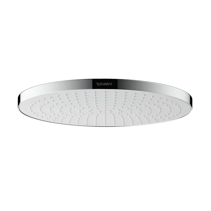 Duravit MinusFlow Universal Round Shower Head 230mm - Chrome / White - UV0662017010 - TAP 'N' SHOWER