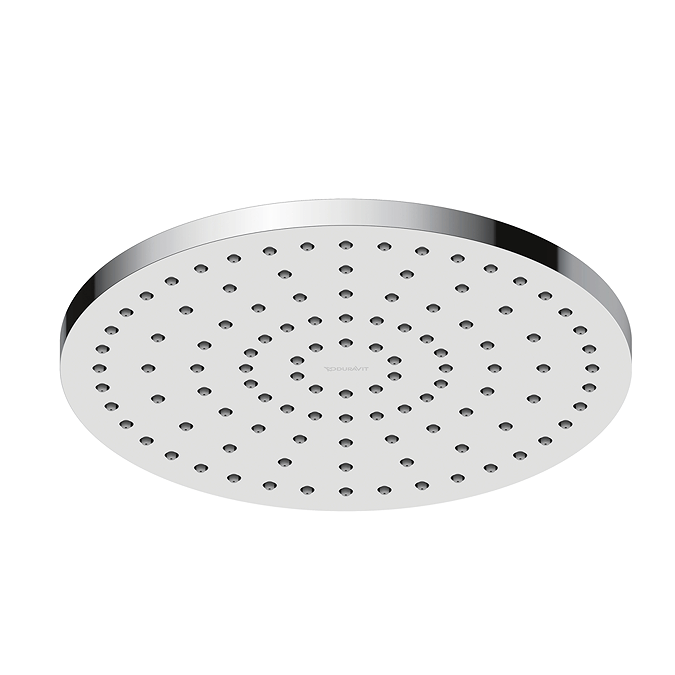 Duravit MinusFlow Universal Round Shower Head 250mm - Chrome / White - UV0662018010 - TAP 'N' SHOWER