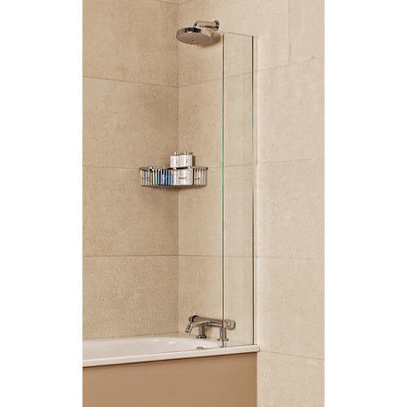 Roman Lumin8 243-257mm x 1500mm High Mini Fixed Bath Screen without Curtain Rail - V8CC113S